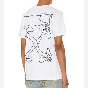 Off-White Abstract Arrows White Tee Shirt.